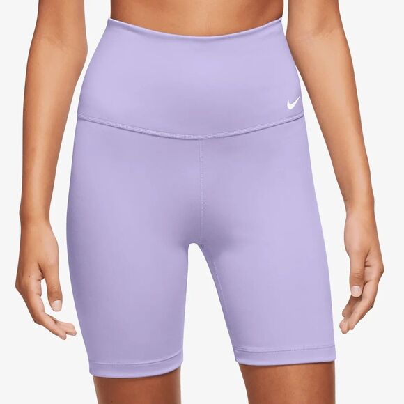 Nike Dri-FIT One High-Waisted 7" Biker Short Lilac Size XS - Picture 11 of 11